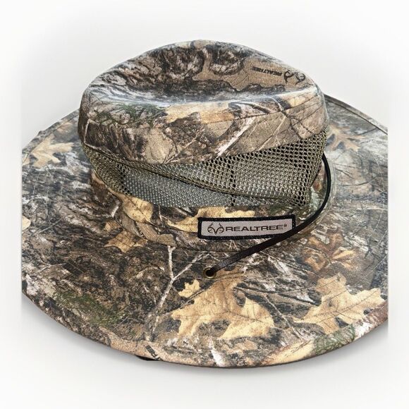 Realtree Edge Brim Hat Wire Edged Drawstring Camouflage Boonie Hunting Cap S/M - Picture 2 of 5